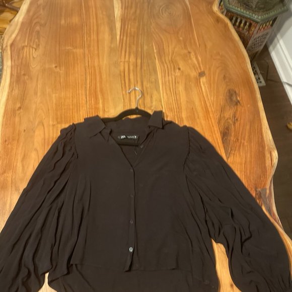 Zara Black Full Sleeve Blouse - Picture 10 of 16